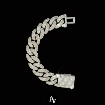 20 MM WHITE CUBAN BRACELET