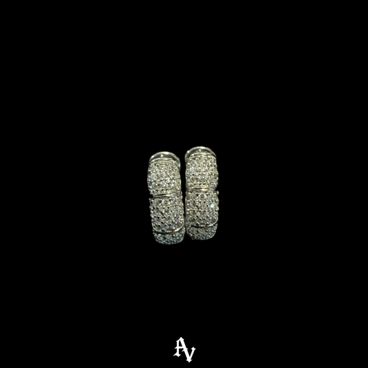 WHITE SPACE PAVE' EARRINGS