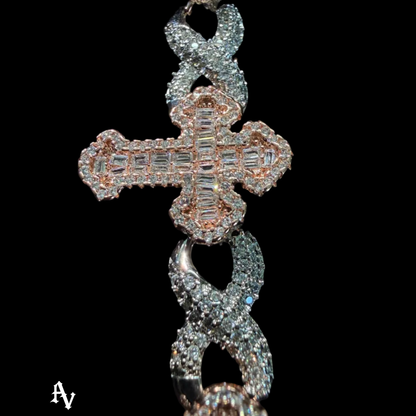 INFINITE CROSS BAGUETTE BRACELET