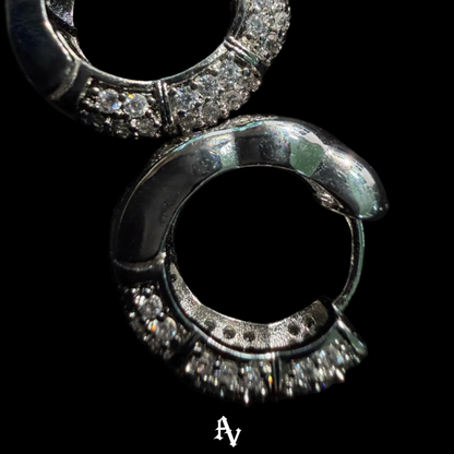 WHITE SPACE PAVE' EARRINGS