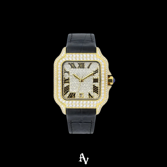 ROMAN WATCH MOISSANITE VVS 1 GOLD