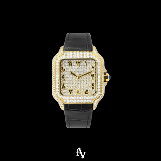 ARABIC WATCH MOISSANITE VVS 1 GOLD