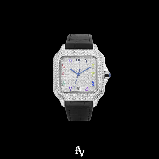 ARABIC WATCH MOISSANITE VVS 1 RAINBOW