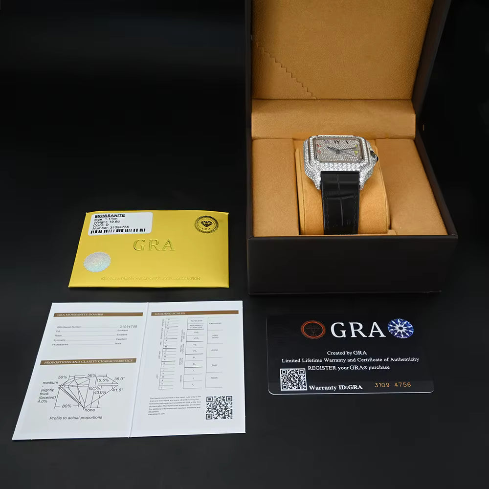 ARABIC WATCH TWO TONE MOISSANITE VVS 1 ROSE